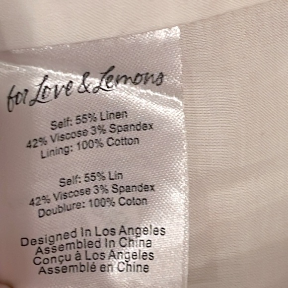 For Love and Lemons Peony Cropped Blouse and skirt set size Large - Picture 6 of 10